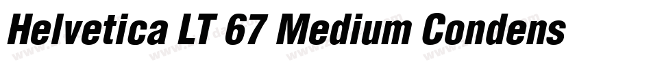 Helvetica LT 67 Medium Condensed Oblique字体转换
